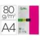 Papel color Liderpapel fucsia A4 80g/m2 100 hojas