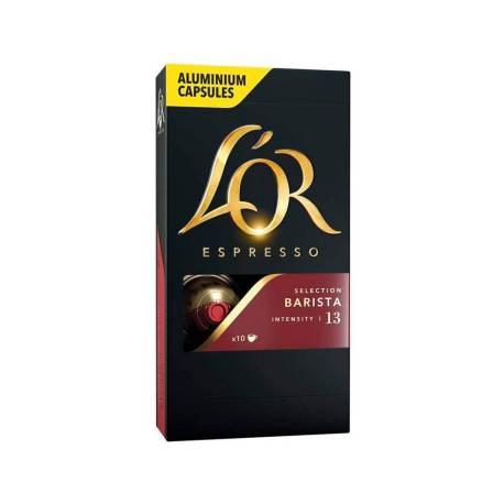 CAFE MARCA L'OR ESPRESSO BARISTA INTENSIDAD 13 CAJA DE 10 CAPSULAS XXL COMPATIBLE NESPRESSO