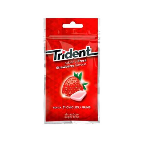 CHICLE GRAGEAS SABOR FRESA SIN AZUCAR BOLSA DE 43,5 GR