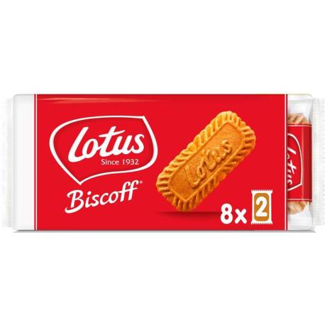 GALLETAS MARCA LOTUS BISCOFF CARAMELIZADAS PACK DE 8 BOLSAS DE 2 UNIDADES 124 GR