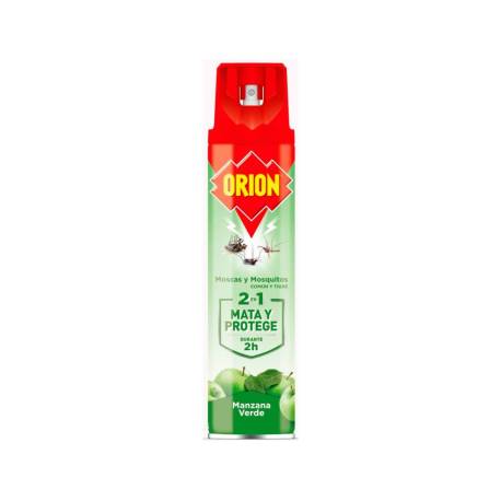 INSECTICIDA MARCA ORION PARA MOSCAS Y MOSQUITOS AROMA MANZANA BOTE DE 600 ML