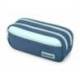 ESTUCHE PORTATODO LIDERPAPEL DUO 3 CREMALLERAS CON BOLSILLOFRONTAL COLOR AZUL OSCURO 220X90X70 MM