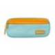 ESTUCHE PORTATODO LIDERPAPEL DUO 3 CREMALLERAS CON BOLSILLOFRONTAL COLOR AZUL CLARO 220X90X70 MM