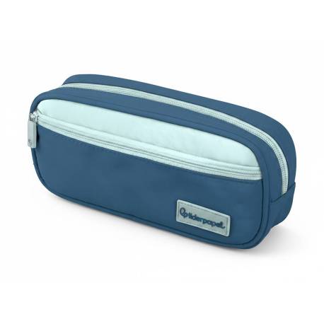 ESTUCHE PORTATODO LIDERPAPEL DUO 2 CREMALLERAS CON BOLSILLOFRONTAL COLOR AZUL OSCURO 220X90X50 MM