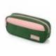 ESTUCHE PORTATODO LIDERPAPEL DUO 2 CREMALLERAS CON BOLSILLOFRONTAL COLOR VERDE MILITAR 220X90X50 MM