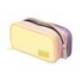 ESTUCHE PORTATODO LIDERPAPEL FUNKY 3 CREMALLERAS CON APERTURAS LATERALES COLOR AMARILLO ROSA LILA 220X100X65 MM