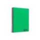 CUADERNO ESPIRAL MARCA LIDERPAPEL A7 MICRO WONDER TAPA PLASTICO 100H 90GR CUADRO 5MM 4 BANDAS COLOR VERDE OSCURO