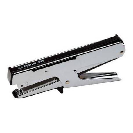 GRAPADORA MARCA PETRUS DE TENAZA 221 METALICA CAPACIDAD DE GRAPADO 20 HOJAS USA GRAPAS 23/6