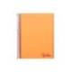CUADERNO ESPIRAL LIDERPAPEL A7 MICRO WONDER TAPA PLASTICO 100H 90 GR CUADRO 5MM 4 BANDAS NARANJA