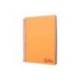 CUADERNO ESPIRAL LIDERPAPEL A7 MICRO WONDER TAPA PLASTICO 100H 90 GR CUADRO 5MM 4 BANDAS NARANJA