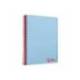 CUADERNO ESPIRAL LIDERPAPEL A7 MICRO WONDER TAPA PLASTICO 100H 90 GR CUADRO 5MM 4 BANDAS COLOR AZUL CELESTE