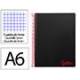 Bloc Liderpapel DIN A6 micro wonder 120 hojas cuadro 5mm 4 bandas tapa plástio 90 gr negro