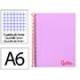 Bloc Liderpapel DIN A6 micro wonder 120 hojas cuadro 5mm 4 bandas tapa plástio 90 gr violeta