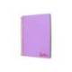 Bloc Liderpapel DIN A6 micro wonder 120 hojas cuadro 5mm 4 bandas tapa plástio 90 gr violeta