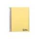 CUADERNO ESPIRAL LIDERPAPEL DIN A6 MICRO WONDER CUADRICULA 5MM 4 BANDAS AMARILLO 120H