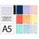Cuaderno espiral liderpapel DIN A5 wonder tapa plastico 80h 90gr cuadro 5mm con margen colores surtidos "no se pueden elegir"