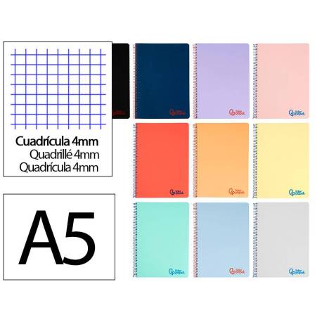 Bloc Liderpapel DIN A5 wonder cuadro 4mm con margen 80 hojas tapa plástico 90 gr “no se puede elegir”