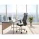 SILLA MARCA Q-CONNECT DIRECCION BERGAMO MALLA/SIMILPIEL ALT MAX 1210MM ANCH 520MM PROF 480MM RUEDAS PREMIUM NEGRO