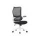 SILLA MARCA Q-CONNECT OFICINA CATANIA MALLA ALT MAX 1230 MM ANC 510 MM PROF 490 MM RUEDAS PREMIUM COLOR NEGRO BLANCO