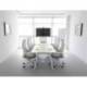 SILLA MARCA Q-CONNECT OFICINA CATANIA MALLA ALT MAX 1230 MM ANC 510 MM PROF 490 MM RUEDAS PREMIUM COLOR GRIS BLANCO