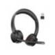 AURICULAR MARCA Q-CONNECT INALAMBRICO DIADEMA CON MICROFONO FLEXIBLE Y BOTON DE BLUETOOTH USB COLOR NEGRO