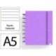 CUADERNO MARCA INGENIOX FOAM A5 80H RAYADO HORIZONTAL VIOLETA