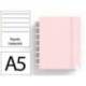CUADERNO INGENIOX FOAM A5 80H RAYADO HORIZONTAL COLOR ROSA PASTEL