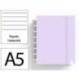 CUADERNO INGENIOX FOAM A5 80H RAYADO HORIZONTAL COLOR MALVA PASTEL