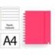 CUADERNO INGENIOX FOAM A4 80H RAYADO HORIZONTAL COLOR ROJO