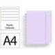 CUADERNO INGENIOX FOAM A4 80H RAYADO HORIZONTAL MALVA PASTEL