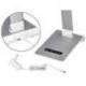 LAMPARA DE ESCRITORIO MARCA Q-CONNECT SIRIO LED 13W 800 LMTACTIL 3 NIVELES DE COLOR BRILLO REGULABLE COLOR PLATA