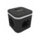 REGLETA MARCA FELLOWES CUBO MULTIENCHUFES 3 TOMAS CORRIENTE + 2XUSB C + A USB A COLOR NEGRO