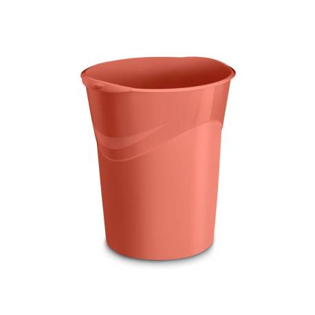 PAPELERA PLASTICO MARCA CEP TERRA NOVA 14 LITROS COLOR TERRACOTA 305X290X334 MM
