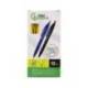 BOLIGRAFO LIDERPAPEL PUNTA 1 MM RETRACTIL CON CLIP ACABADO SOFT TOUCH TINTA COLOR AZUL CUERPO AMARILLO