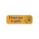 ROLLO 250 ETIQUETAS HOLOGRAFICA COLOR ORO "DESEO QUE TE GUSTE" REGALITO