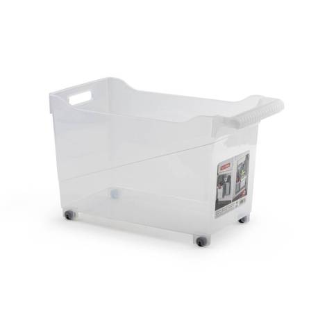 CARRITO MULTIUSOS N 2 TRANSPARENTE CON ASA 240X455X275 MM
