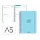 AGENDA ESCOLAR MARCA LIDERPAPEL 26-27 ESPIRAL BASIC 2 DIAS PAGINA A5 BILINGUE 70G PAPEL FSC AZUL TURQUESA