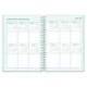 AGENDA ESCOLAR MARCA LIDERPAPEL 26-27 ESPIRAL BASIC DIA PAGINA A5 BILINGUE 70G PAPEL FSC TURQUESA