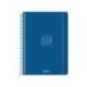 AGENDA ESCOLAR MARCA LIDERPAPEL 26-27 ESPIRAL BASIC SEMANA VISTA A5 BILINGUE 70G PAPEL FSC AZUL MARINO