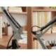 LAMPARA DE ESCRITORIO MARCA Q-CONNECT ANTARES METALICA CONPINZA INTERRUPTOR BRAZO DOBLE 3 ARTICULACIONES COLOR NEGRO