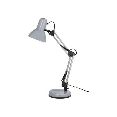 LAMPARA DE ESCRITORIO MARCA Q-CONNECT POLARIS METALICA CONINTERRUPTOR BRAZO DOBLE 3 ARTICULACIONES COLOR PLATA