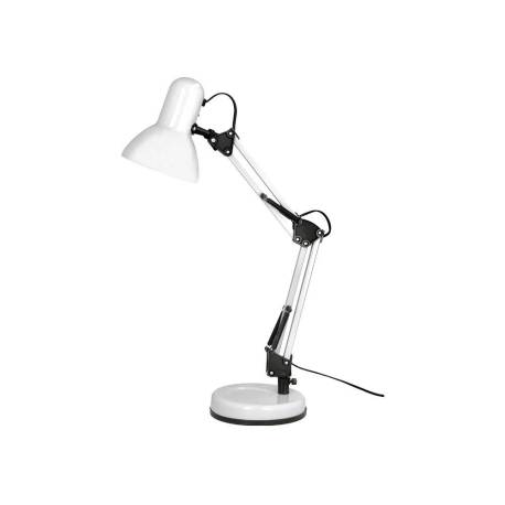 LAMPARA DE ESCRITORIO MARCA Q-CONNECT POLARIS METALICA CONINTERRUPTOR BRAZO DOBLE 3 ARTICULACIONES COLOR BLANCO