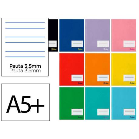 LIBRETA MARCA LIDERPAPEL SMART A5 PLUS 16 HOJAS 75G/M2 PAUTA 4 3.5MM CON MARGEN