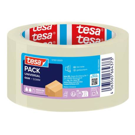 CINTA ADHESIVA MARCA TESA TRANSPARENTE POLIPROPILENO 66 MT X 50 MM PARA EMBALAJE