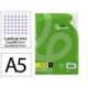 Recambio Liderpapel din A5 6 taladros 100 gr cuadrícula 5mm
