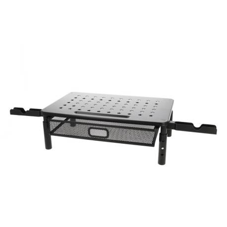 SOPORTE MARCA Q-CONNECT PARA MONITOR METALICO REGULABLE EN ALTURA CON CAJON Y DOS SOPORTES PARA MOVIL