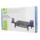 SOPORTE MARCA Q-CONNECT PARA MONITOR METALICO REGULABLE EN ALTURA CON CAJON Y DOS SOPORTES PARA MOVIL
