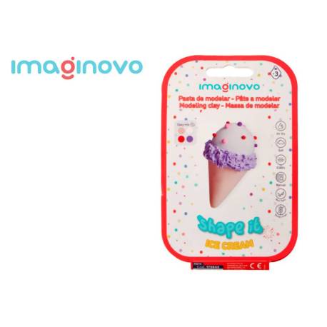 PASTA PARA MODELAR MARCA IMAGINOVO DE SECADO AL AIRE SET DE COLORES SURTIDOS CON INSTRUCCIONES HELADO