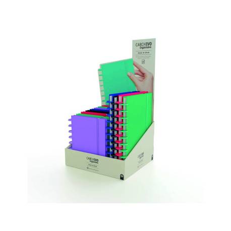 CUADERNO CARCHIVO IGENIOX FOAM INTENSO HORIZONTAL EXPOSITOR DE 12 UNIDADES SURTIDAS