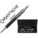 BOLIGRAFO MARCA CARAN D'ACHE ALCHEMIX CUERPO FIBRA DE CARBONO ADORNOS CROMADOS BRILLANTE CON ESTUCHE PUNTA
